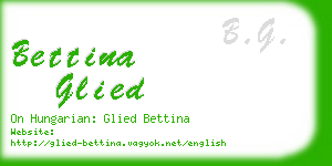 bettina glied business card